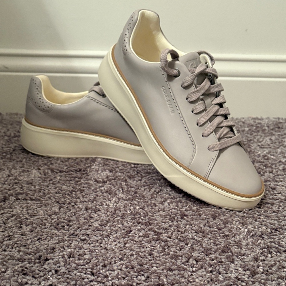 Cole Haan Light Gray Leather Sneakers